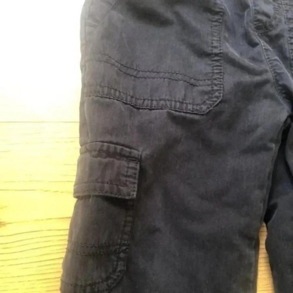 Gymboree‎ 2T Blue Cotton Blend Cargo Pants Toddler Boy Elastic Waist Casual